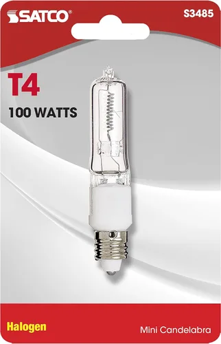 Vista 2 de Satco S3485 1/tarjeta 120V 100 vatios T4 E11 bombilla base, transparente