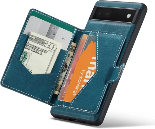 Vista 30 de Funda para Google Pixel 6 Pro, cartera magnética desmontable con ranura para efectivo, soporte de carga inalámbrica, función atril compatible