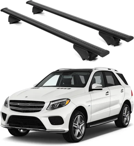 Vista 26 de ERKUL Barras transversales de techo para Mercedes Benz GLE (V167) 2019-2026 Barras transversales de aluminio con bloqueo antirrobo para techo Negro
