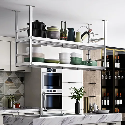 Shelves Whftd Ceiling Storage Shelf, 304 Stainless Steel Ceiling Mount Shelf, Hanging Floating Shelves, Restaurant Bar Display Stand/Decorative