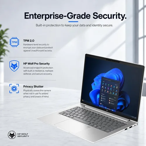 Vista 5 de Laptop HP ProBook 4 G1i, 14" FHD+, Intel Ultra 5 225U, DDR5 de 16 GB, SSD