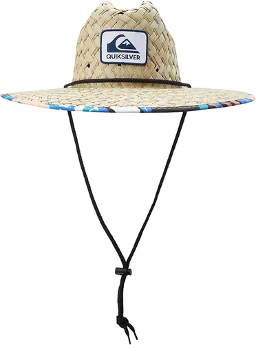 Quiksilver Sombrero de paja para hombre Outsider Lifeguard de ala ancha para playa