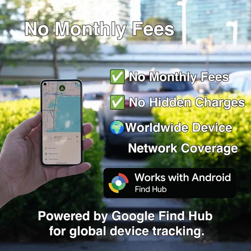 Vista 3 de Rastreador GPS para vehículos: Google Find Hub habilitado, sin tarifa mensual, dispositivo de seguimiento magnético oculto impermeable