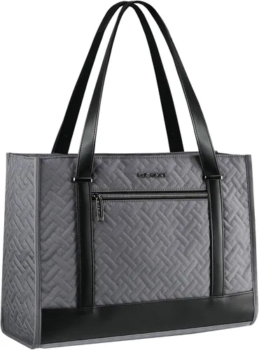 Vista 8 de EMPSIGN - Maletín para laptop para mujer de 16 pulgadas, Acolchado, negro, L, Elegante