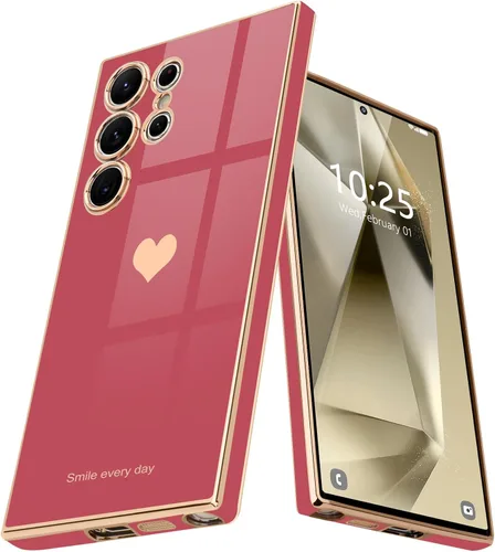 Vista 15 de Teageo para Samsung Galaxy A15 4G 5G Funda para mujeres y niñas, diseño de corazón de amor, lujoso brillo, cubierta trasera suave, parachoques