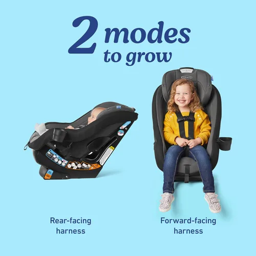 Vista 2 de Asiento de coche convertible Graco Contender Slim, West Point, asiento de viaje ligero con diseño compacto y que ahorra espacio, orientado hacia
