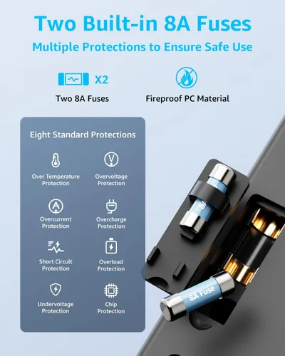 Vista 6 de Adaptador de viaje universal, 2 USB-C y 1 USB-A, cubre más de 200 Negro
