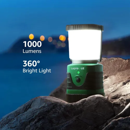 Vista 6 de Lighting EVER Linterna LED de Camping de 1000LM Recargable, Banco de Energía de 4400mAh, Esencial de Camping con 4 Modos de Luz, Linterna Lámpara
