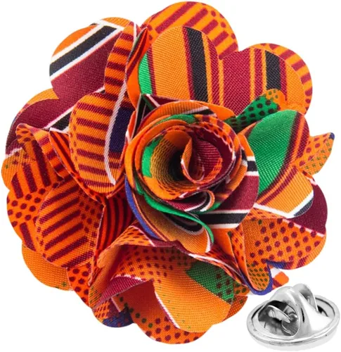 Broche formal para hombre, diseño de flores con estampado animal, diseño de flores
