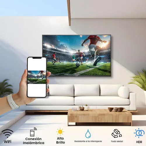 Vista 8 de SYLVOX 43" Outdoor TV, Anti-Glare 4K UHD HDR10, Dolby Atmos, Google TV