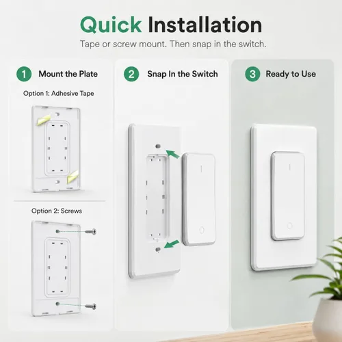 Vista 4 de Enchufe de salida de control remoto, interruptor de luz inalámbrico para lámparas y electrodomésticos, interruptor de salida remoto de 15 A