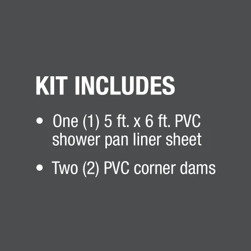 Vista 6 de Kit de revestimiento para cajuela color gris Oatey 41620 40, 5-pies x 6-pies