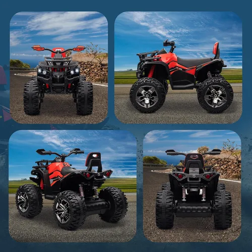 Vista 10 de Aosom 12V 10AH Ride on ATV with Dual Motors, 5 MPH Max Speed, Blue