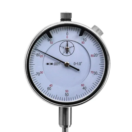 Vista 3 de QWORK Indicador de esfera de 0 a 1 pulgada con yunque de carburo, resolución de 0.001 pulgadas, plano intercambiable y espalda con orejeta - esfera