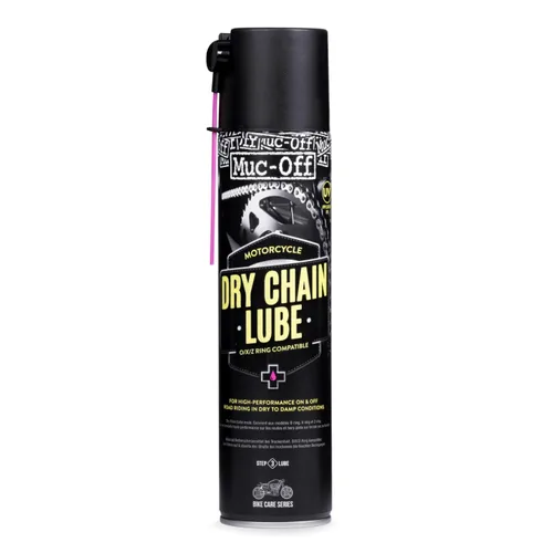 Muc-Off Lubricante de cadena seca para motocicleta, fórmula sintética ultraduradera, lubricación de larga duración, máxima protección de cadena para