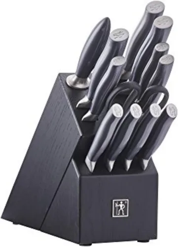 HENCKELS Graphite Razor-Sharp - Juego de cuchillos de 13 piezas de ingeniería alemana informado por más de 100 años de maestría, cuchillo de chefs