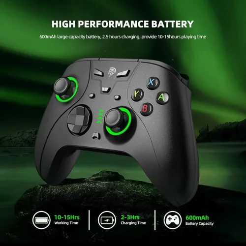 Vista 8 de EasySMX Switch Pro Controller para Nintendo SwitchSwitch LiteOLED controlador inalámbrico con botones programables doble vibración turbo luz LED