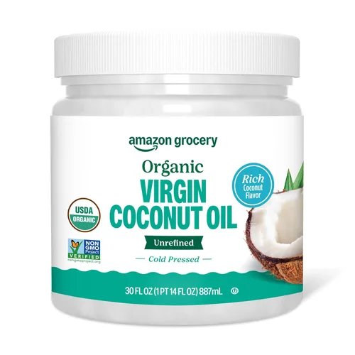Vista 10 de Yaxa Grocery, Aceite de coco virgen orgánico, 54 onzas líquidas (anteriormente Happy Belly, el embalaje puede variar)