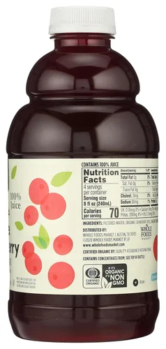 Vista 5 de 365 by Whole Foods Market, Jugo de arándano rojo orgánico puro, 32 fl oz