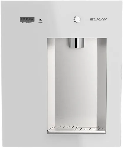 Elkay Liv EZ - Dispensador de agua filtrado integrado para montaje en pared, funciona con pilas, certificado NSF, botón de presión, reduce el plomo