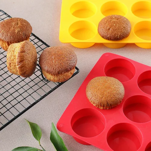 Vista 6 de Vituer - 2 moldes de silicona para galletas y chocolate, molde redondo de silicona para hornear Oreo, dulces, chocolate, galletas, mini pastel