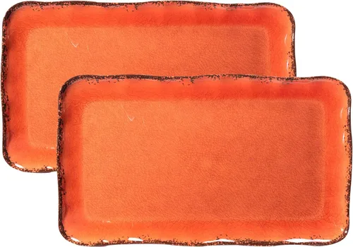 Vista 8 de LEHAHA Bandejas para preparar y servir a la parrilla, bandeja para servir barbacoa, bandejas de melamina para alimentos, juego de 2, gran regalo