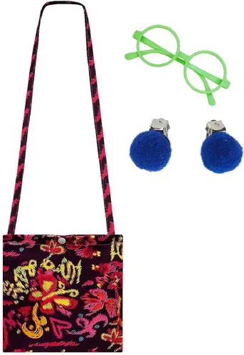 Mirabel - Bolsa redonda de gafas de color verde con pendientes accesorios para disfraz para niñas madrigalCartoon Cosplay fiesta Halloween