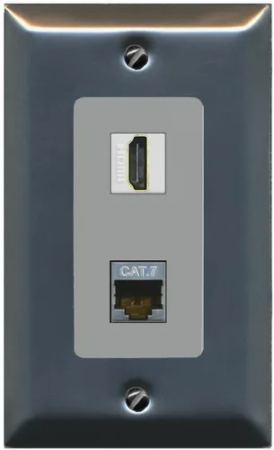 Vista 39 de RiteAV Placa de pared HDMI y Cat7 - 1 cuadrilla [negro/marfil]