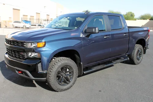 Vista 5 de Raptor Series Estribos de 5 pulgadas de estilo ovalado de aluminio negro compatible con Silverado Sierra 1500 07-18 o 07-19 2500 3500 HD Crew Cab