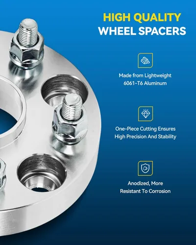 Vista 5 de PHILTOP 4x100 1.25" Espaciadores de rueda para Yaris, 2 piezas de espaciadores de rueda centrados en buje con 54.1mm de diámetro interior del buje