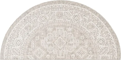 Vista 114 de Unique Loom Outdoor Aztec Collection Alfombra de área, Chalca (7 pies 10 pulgadas, cuadrada, azul/marfil)