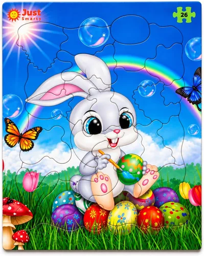 Just Smarty Rompecabezas de Pascua para niños y niñas, 26 piezas