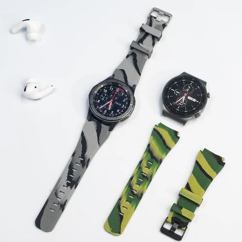 Vista 18 de TOOLAIK Correa de reloj de 0.866 pulgadas compatible con Samsung Galaxy Watch 3 de 1.772 pulgadas/Galaxy Watch 1.811 pulgadas/Gear S3