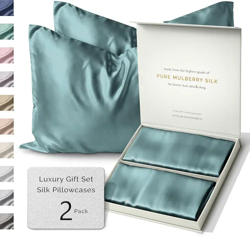 Vista 20 de FUNDA DE ALMOHADA DE SEDA DE MORERA 100% SUNDAYSILKS™, Fundas de almohada de seda para cabello y piel, Superior a la funda de almohada de satén