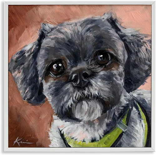 Vista 29 de Stupell Industries Retrato abstracto de perro enmarcado Giclée por Irena Orlov