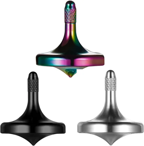 Vista 12 de Parte superior giratoria de precisión de metal, bien fabricada de acero inoxidable, giro de larga duración que excede los 8 minutos, juguete