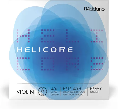 Vista 23 de D'Addario Helicore - Cuerda de violín de 4/4 de tamaño – Cuerda de titanio herida D – H313 4/4H – Cuerda en D solamente – Tensión pesada