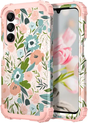 Vista 31 de Hocase Funda para Galaxy A13 5G, resistente a los golpes, protección de goma de silicona suave, funda protectora híbrida de plástico duro