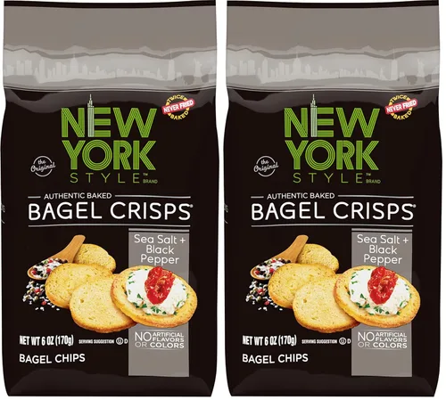 Vista 4 de New York Style Patatas fritas de bagel, sal marina y pimienta agrietada, 6 onzas