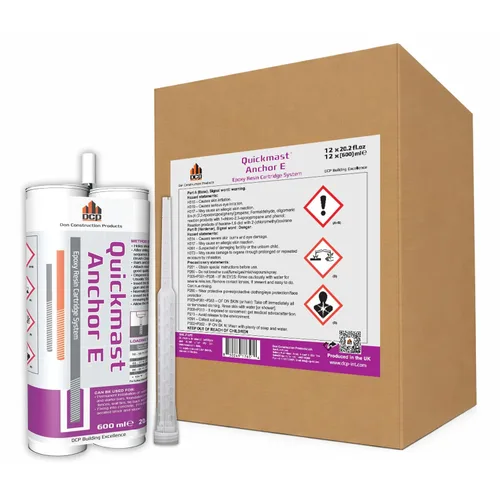 Vista 10 de DCP Quickmast Anchor E - Epoxi de anclaje de hormigón – Dos partes, cartucho doble, sistema epoxi de ajuste rápido para barras de refuerzo, varillas