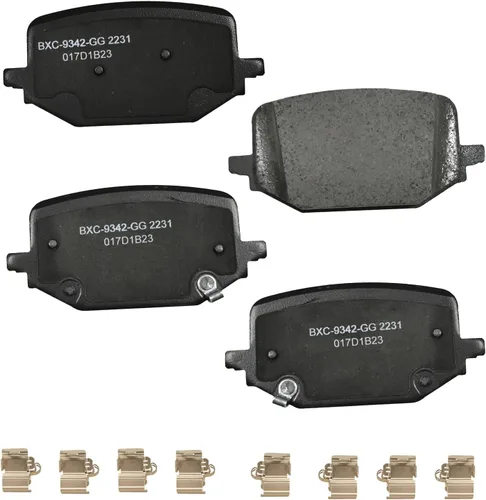 Vista 213 de Pastillas de freno traseras cerámicas Bendix Premium SBC1337 para Cadillac CTS 2014-2008, SRX 2016-2010, Chevrolet Camaro 2015-2010, Saab 9-4X 2011