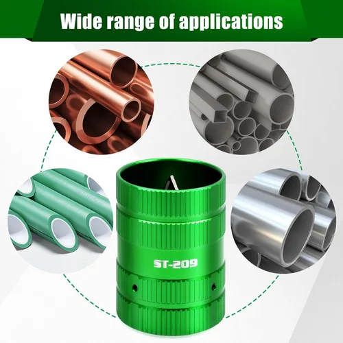 Vista 6 de CNQLIS Limpiador de tuberías de cobre, herramienta de biselado de tubo duro exterior interior de 1/4 a 1-5/8", herramienta de biselado de tubos