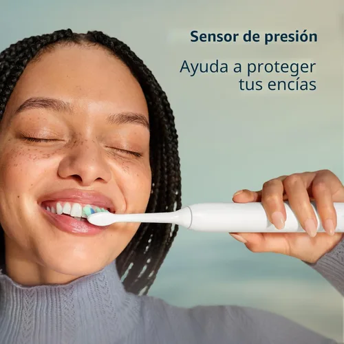 Vista 5 de Philips Sonicare 4100 HX3681/24 - Cepillo de dientes eléctrico recargable con sensor de presión, color negro