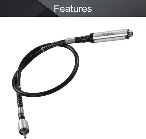 Vista 3 de Utoolmart Herramienta giratoria de eje flexible, amoladora eléctrica de 3.3 ft de longitud, extensión de eje flexible suave y mango compatible