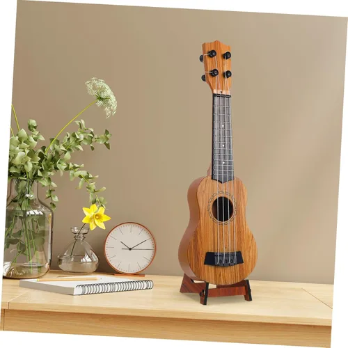 Vista 9 de Guitar Bracket Electric Guitar Stands Wooden Guitar Stand Bracket Guitar Violin Stand Foldable Floor Display Guitar Stand Holders (Brown) Ukeleles