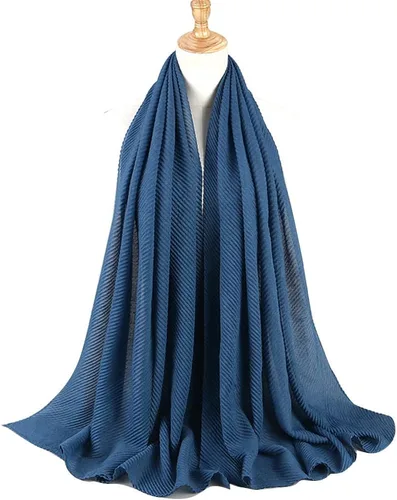 Hijab - Bufanda de cabeza musulmana de color sólido para mujer, bufanda larga de algodón, bufanda ligera de gasa