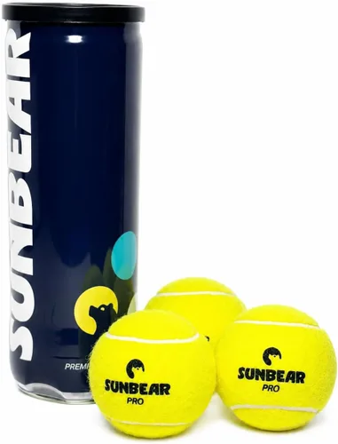 Sunbear Pelotas de pádel – Pro Edition 3 unidades | Pelotas presurizadas de calidad de torneo para tenis de pádel – rebote rápido y animado, fieltro
