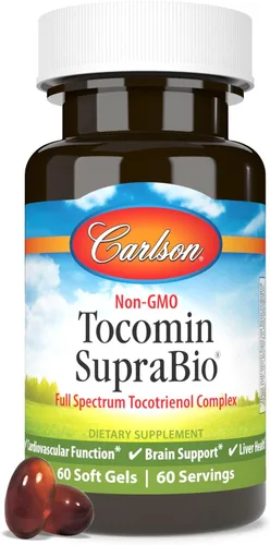Vista 5 de Carlson - Tocomin SupraBio, Complejo de tocotrienol de espectro completo, tocotrienoles sin OMG, alfa, beta, gamma, delta, 60 cápsulas blandas