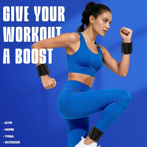 Vista 7 de Wrist Weights, Adjustable Ankle Weights for Women Men, Leg and Arm Weights for Home Gym Workout, Running, Yoga, Pilates, Barre, Exercise, Strength