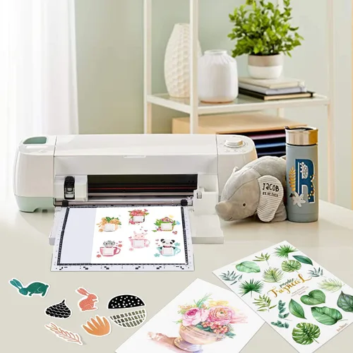 Vista 4 de Papel Adhesivo de Vinilo Imprimible Premium para Impresora de Inyección de Tinta, 100 Hojas de Papel Calcomanía Blanco Mate Impermeable, Se Seca